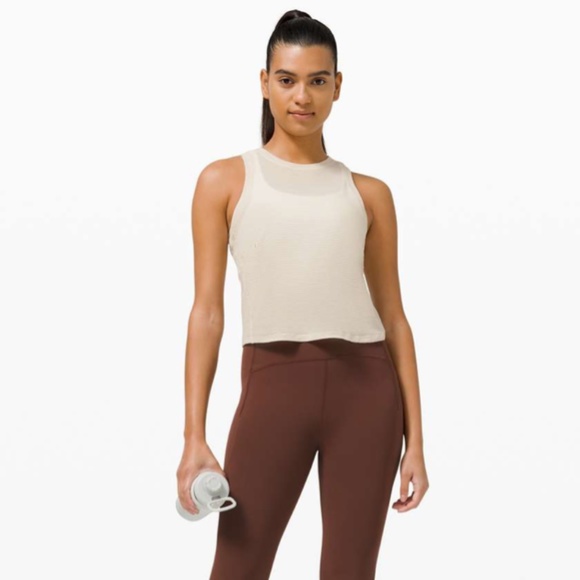 Lululemon⎜Run and Train Racerback Tank⎜Heathered White Opal - Picture 5 of 15